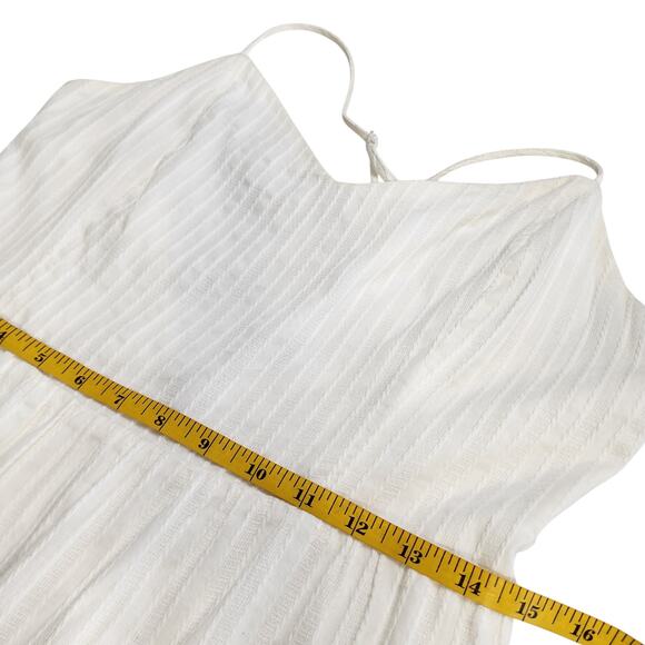 Lost + Wander Womens Asymmetrical Midi Dress Size Medium White Boho Bridal Beach - Picture 13 of 16